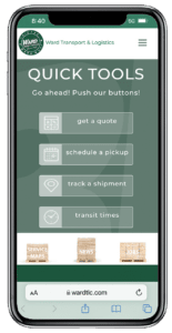 Ward TLC Quick Tools Displayed on a mobile device