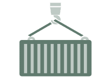 Forward Brokerage - Graphic of Container Being Lifted