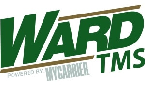 Graphic with word Ward TMS Powered by MyCarrier - Transportation Management System