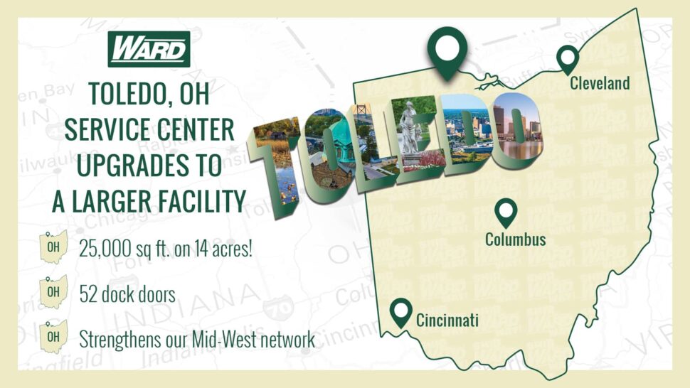 Map of Toledo shows location of new, expanded Ward TLC service center.